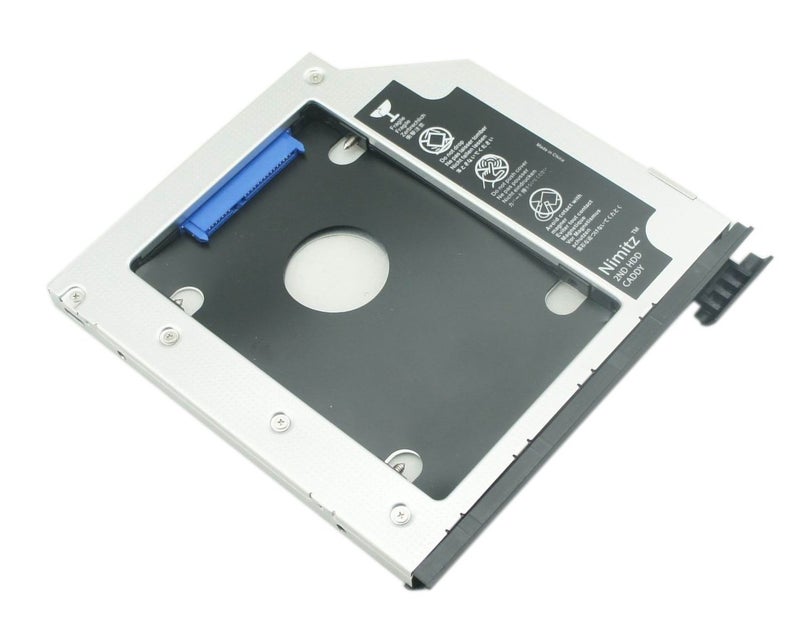 Nimitz 2nd HDD SSD Hard Drive Caddy Compatible with Dell Latitude E6440 E6540 with Ejector - Image 1